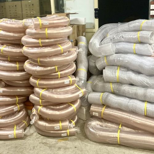 ỐNG HÚT BỤI PU - LÕI THÉP MẠ ĐỒNG phi 76, 80, 90, 100, 110, 125, 130, 140, 150, 160, 170, 180, 200, 220, 250, 300